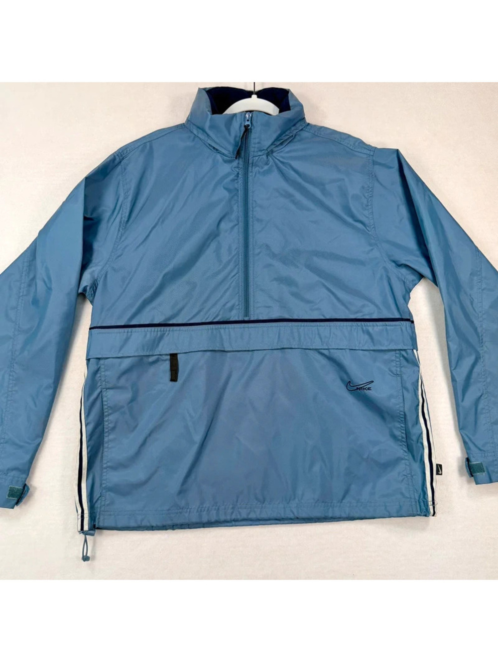 Vintage Nike Half Zip Anorak Windbreaker Jacket Blue L